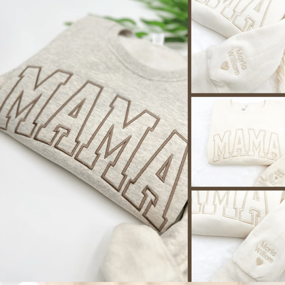 Embroidered Mama Personalized Kids Names