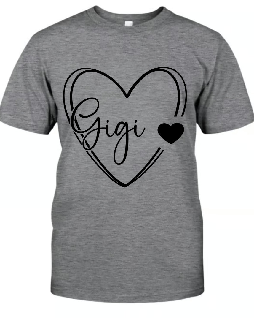 Personalized Gigi Grandma Nana With Kids Heart CTH01