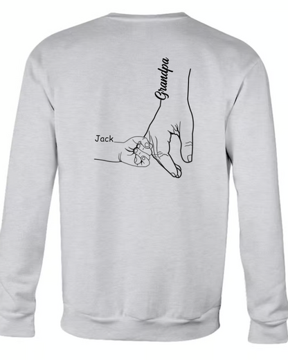Personalized Grandpa Hand With Grandkids Father's Day 2024