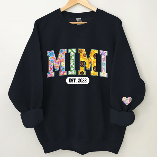 Personalized Mimi Est With Grandkids Trend 2024 Sweatshirt