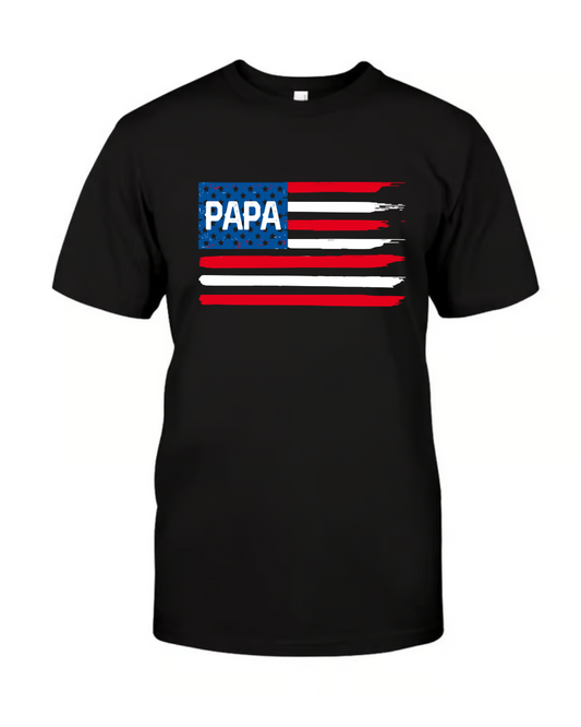 Personalized Papa with grandkids Flag US