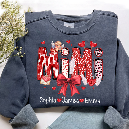 Personalized Christmas, Gigi Love Heart, Gift For Grandma And Kids, Valentine For You Sweatshirt