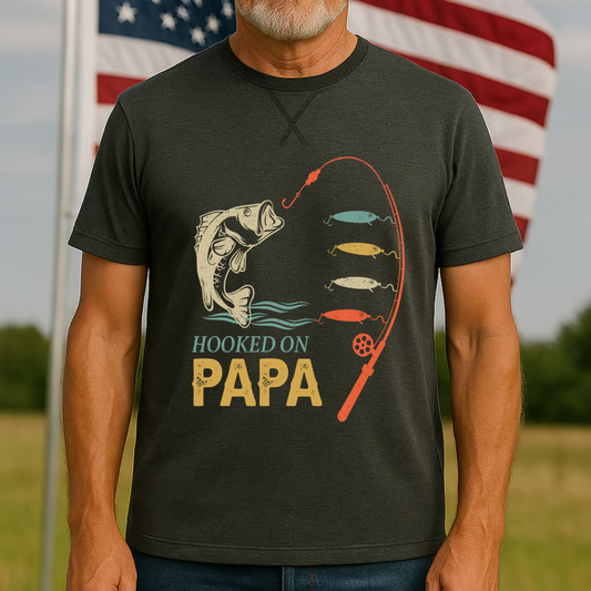 Personalized Hooked On Grandpa And Grandkids vintage