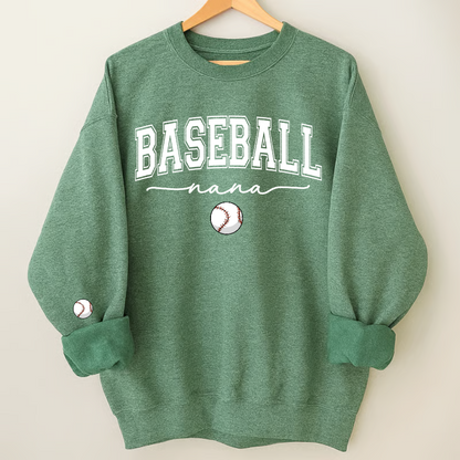 Personalized Sports Nana Sweatshirt With Grandkids Names, Custom Athletics Grandma Pullover V2