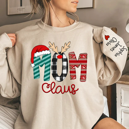 Mom Claus Sweatshirt, 2023 Christmas Nana Sweatshirt Sweatshirt
