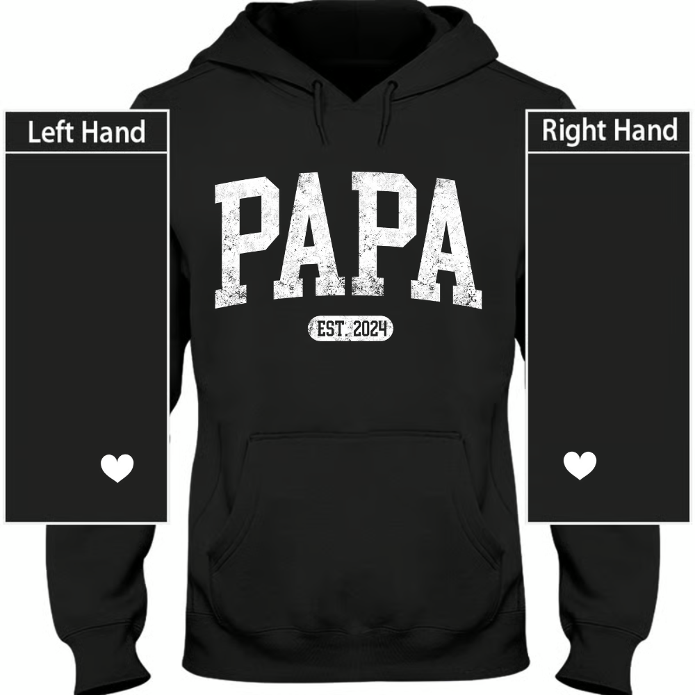Personalize Dad, Papa, Grandpa Gift Custom Name Kids CTH01 Hoodie