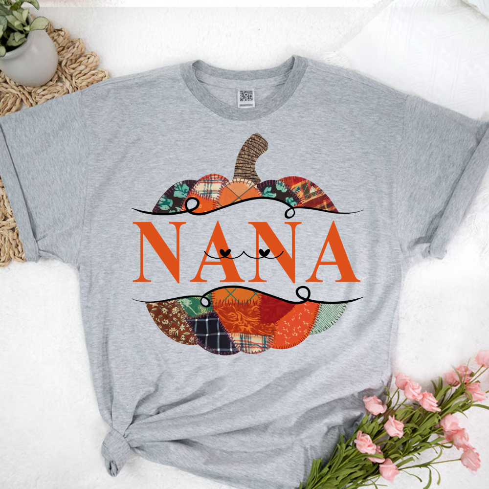 Preppy Floral Fall Pumpkin Halloween Nana And Grandkids