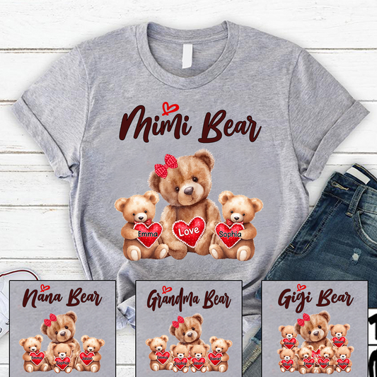 Mimi Bear Shirt, Custom Grandma With Kids, Mother's Day TH