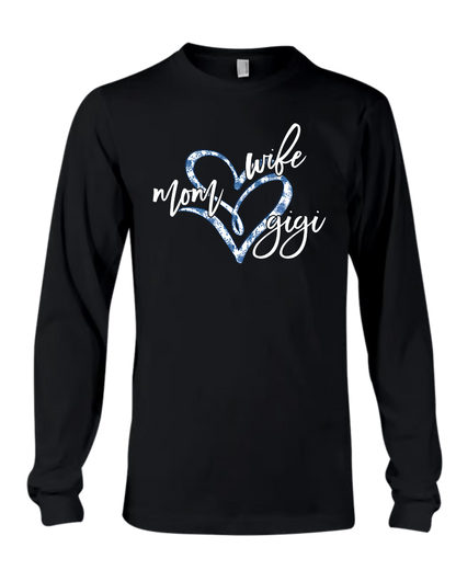 Wife Mom Gigi Est Year Blue Flower CTH01