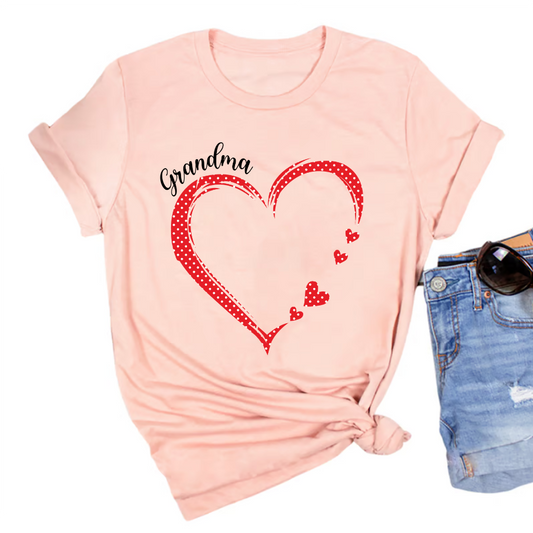 Color Heart Grandma And Grandkids Classic Canvas