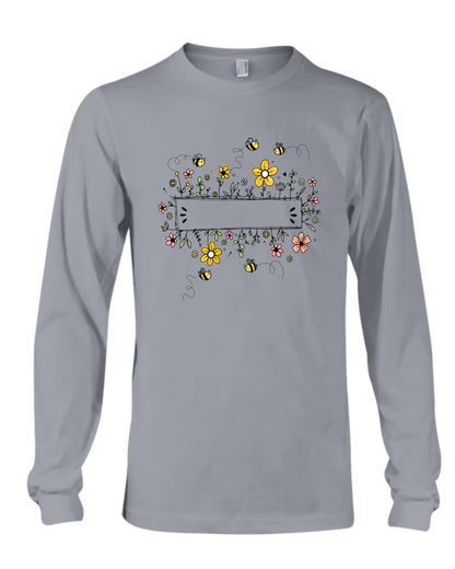 Personalized Grandma Bee Flower And Grandkids