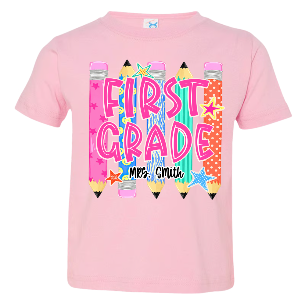 Custom Grade Level, KidsTeam, Pre-K To Fifth Grade Back To School Shirt