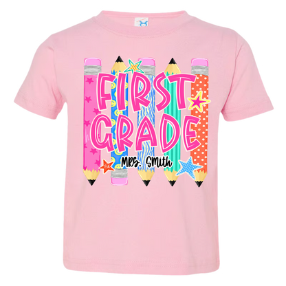 Custom Grade Level, KidsTeam, Pre-K To Fifth Grade Back To School Shirt