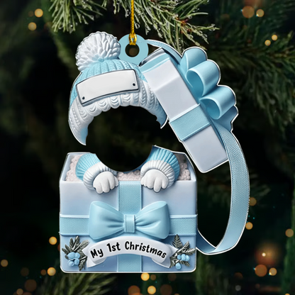 Baby Inside Gift Box - Personalized Custom Acrylic Ornament