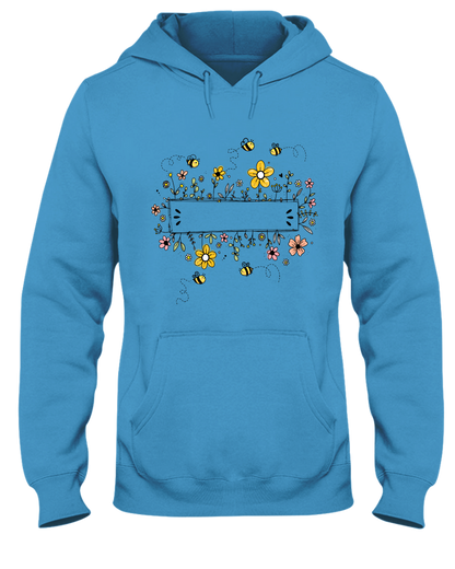 Personalized Grandma Bee Flower And Grandkids Sweatshirt