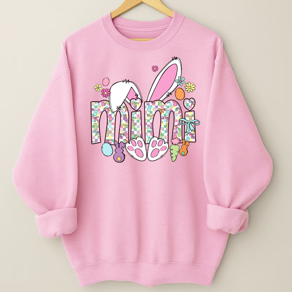 Mimi Bunny Easter Day Custom Mimi And Grankids Name T-Shirt