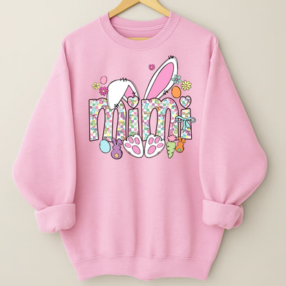 Mimi Bunny Easter Day Custom Mimi And Grankids Name T-Shirt