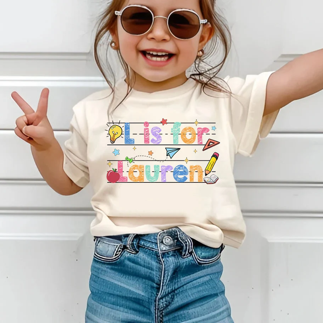 Custom Name First Day Of School, Kids/Teacher Back To School
