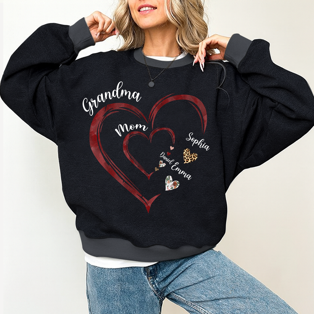 Personalized Mom And Grandma Heart Perfect Gift for Christmas Shirt