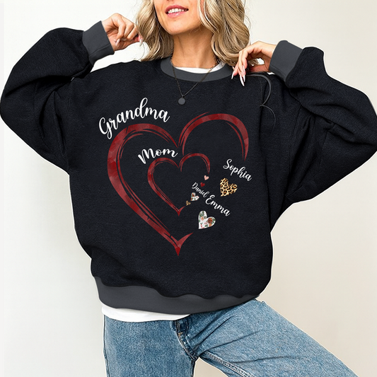 Personalized Mom And Grandma Heart Perfect Gift for Christmas Shirt