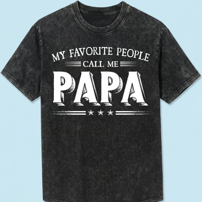 Personalized Papa Grandpa Dad, Fathers Day Birthday Gift Shirt