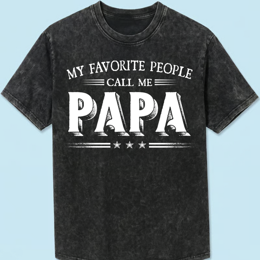 Personalized Papa Grandpa Dad, Fathers Day Birthday Gift Shirt