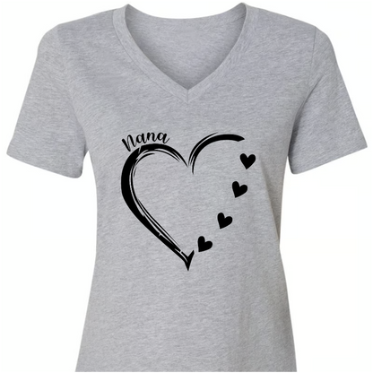 Personalized Grandma Hearts Sunflower T-Shirt