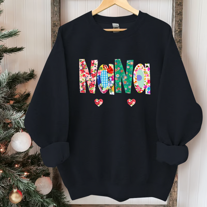 Nana Floral Color And Grandkids Sweatshirt Sweatshirt