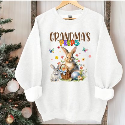 Grandma's Peeps Bunny Easter, Custom Grandma And Kids, Easter Day Gift TH