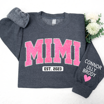 Mimi Pink Glitter Sweatshirt Sweatshirt