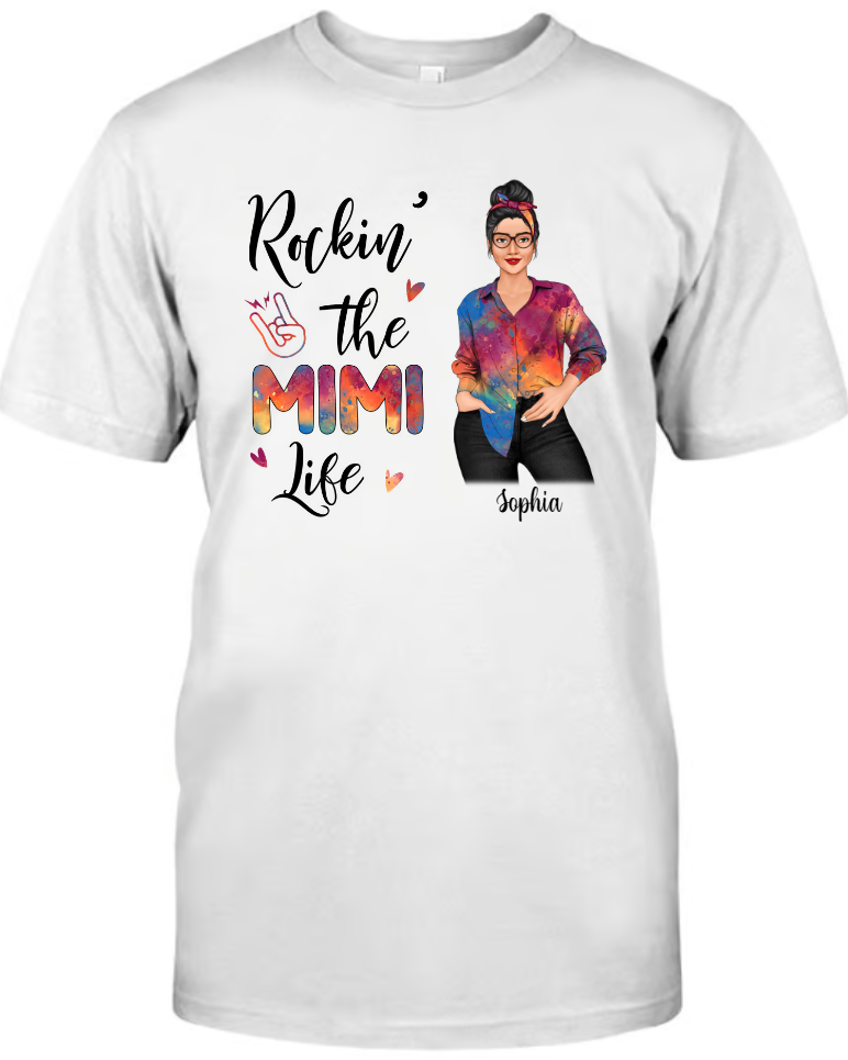 Personalized Rockin' Mom Grandma Life Sassy Girl