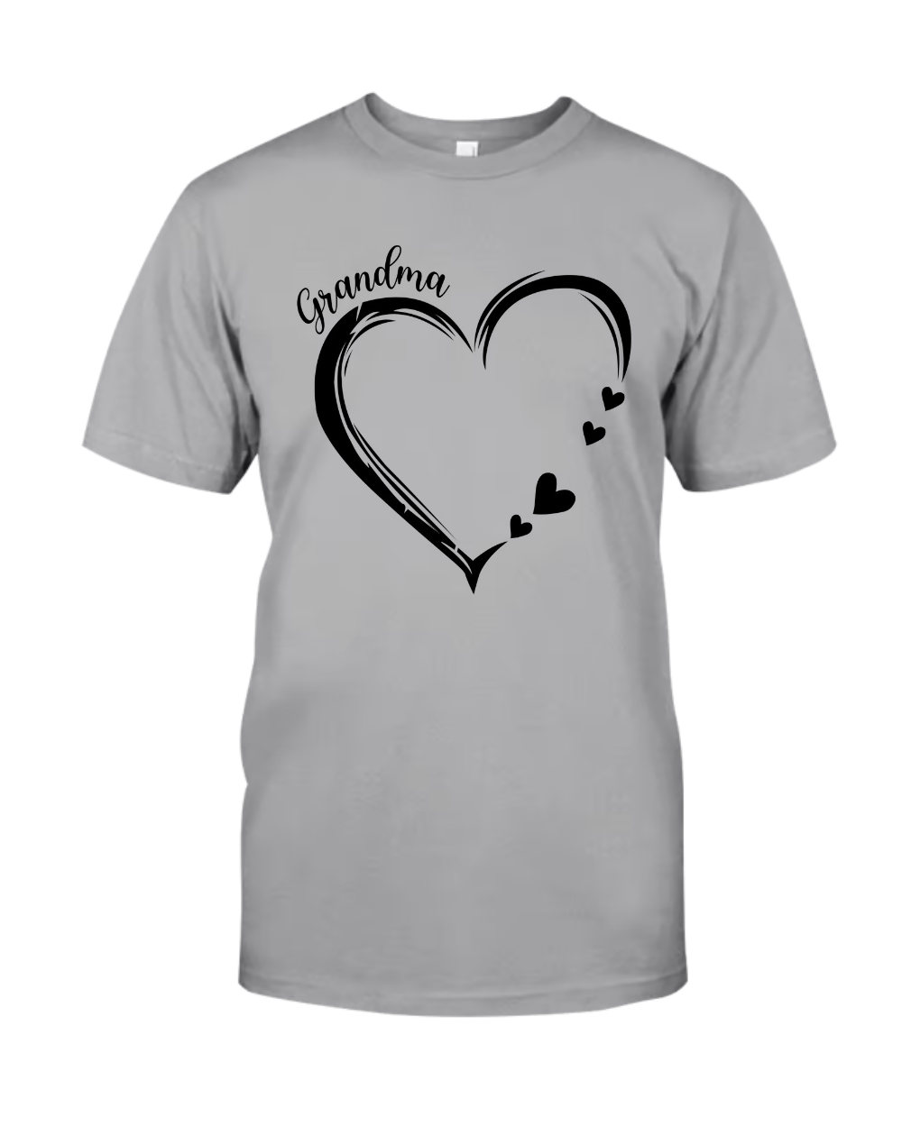 Grandma and Grandkids, Forever In Grandma's Heart - Family Personalized Custom Comfort Colors T-Shirt