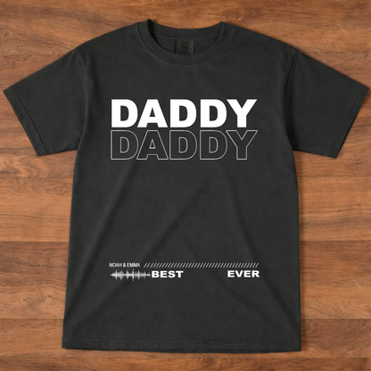 Personalized Daddy Photo Shirt, Custom Picture Collage Tee with Kids Names, Best Daddy Ever Family T Shirt, Father's Day Apparel for Dad