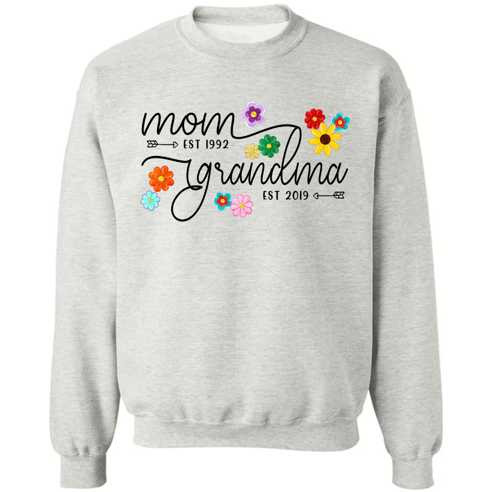 Mom Grandma Est Flower Color With Grandkids Mothers Day Gift