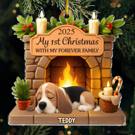 Custom Basset Hounds Acrylic Ornament, Custom Pet Design, Unique Christmas Gift for Dog Moms, Dads & Animal Lovers Ornament