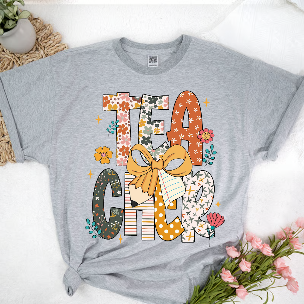 Floral Teacher Custom Teacher Name Back to School