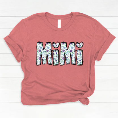 Mimi Shirt with Grandkids' Names – Cute Floral Design for Grandma