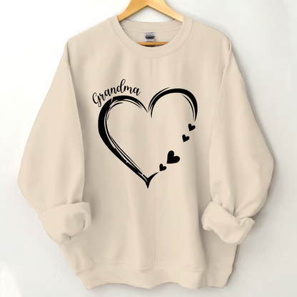 Grandma and Grandkids Hearts, Gift For Grandmas  Sweatshirt