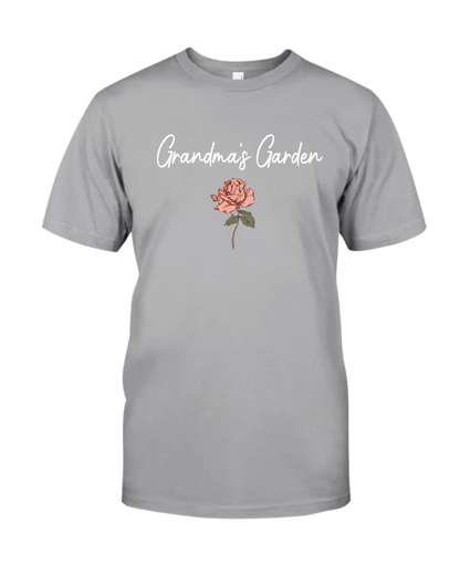 Grandma’s Garden T-Shirt – Personalized Flower Shirt with Grandkids' Names