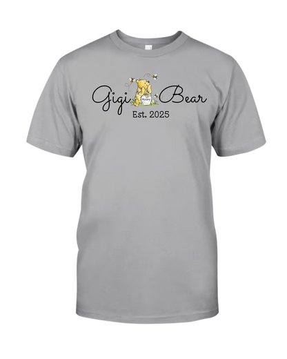 Gigi Bear T-Shirt - Cute Gift for New Grandma, Est. 2025