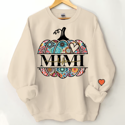 Personalized Pumpkin Mimi Life With Grandkids Fall 2024 Sweatshirt