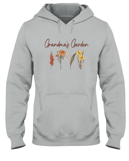 Grandma's Garden Sweatshirt, Custom Birthflower Sweatshirt, Gift for Grandma, Love Grows Here, Mom's Garden