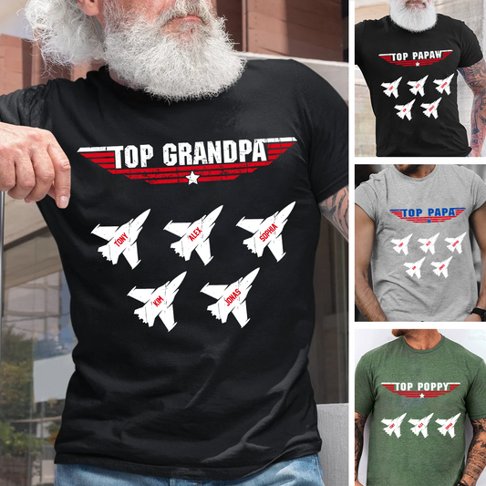 Top Grandpa Papa Dad And Kids Personalized