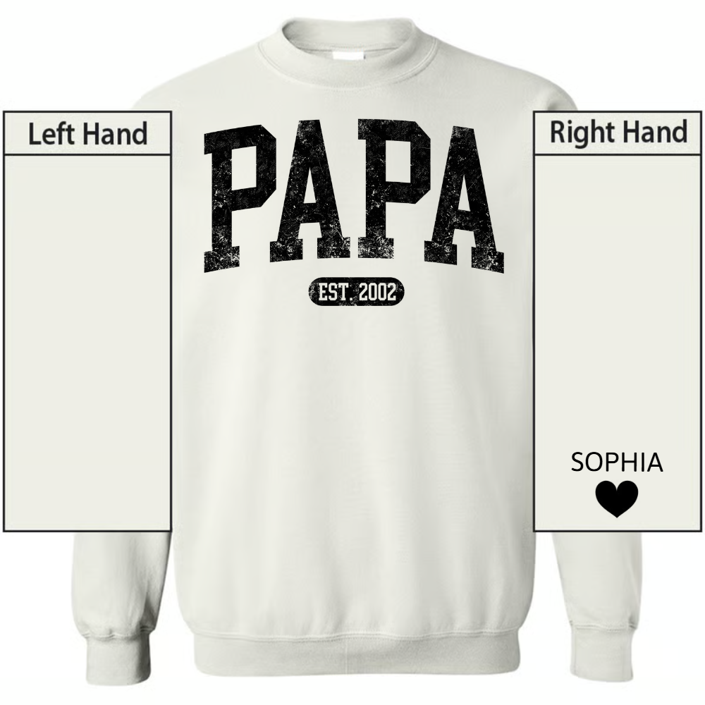 Personalized Papa Shirt With Est Year