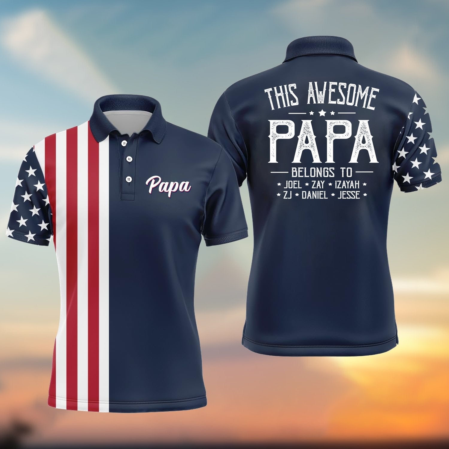 This Awesome Grandpa Belongs To Kids Polo Shirt, Father's Day Gift For Grandpa