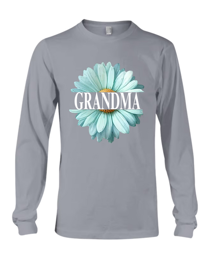 Grandma Flower Daisy Color And Grandkids T-Shirt