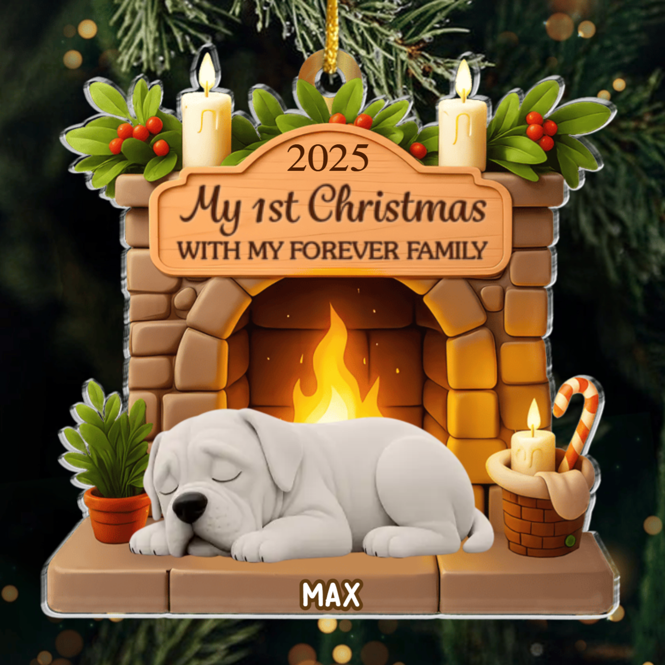 Custom Cane Corso Acrylic Ornament, Custom Pet Design, Unique Christmas Gift for Dog Moms, Dads & Animal Lovers Ornament