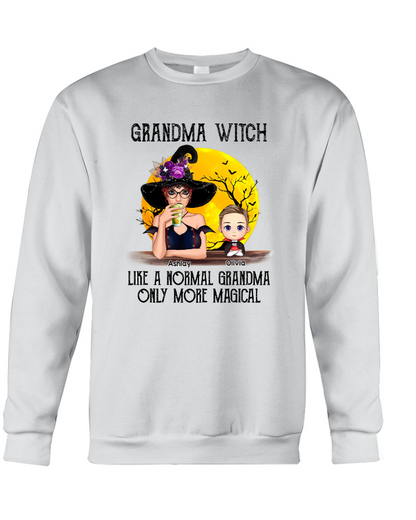 Grandma Witch Like A Normal Grandma Only More Magical, Custom Grandma & Kids Halloween TH