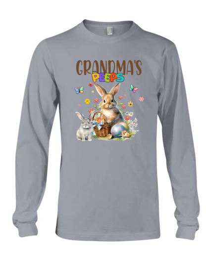 Grandma's Peeps Bunny Easter, Custom Grandma And Kids, Easter Day Gift TH