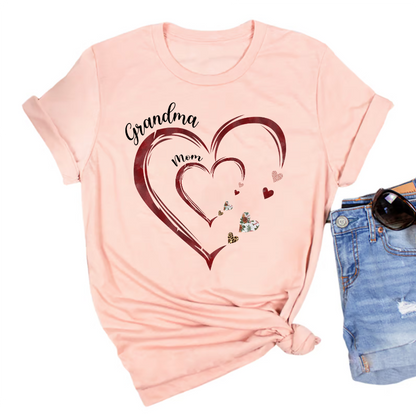 Heart Mom and Grandma CTH01 Classic Canvas